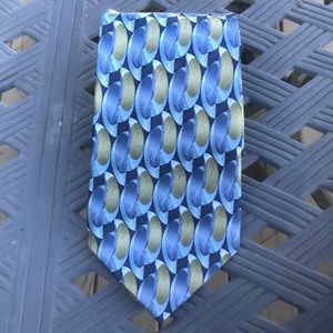 NWOT Cocktail Colors - Mens necktie gold/blue print